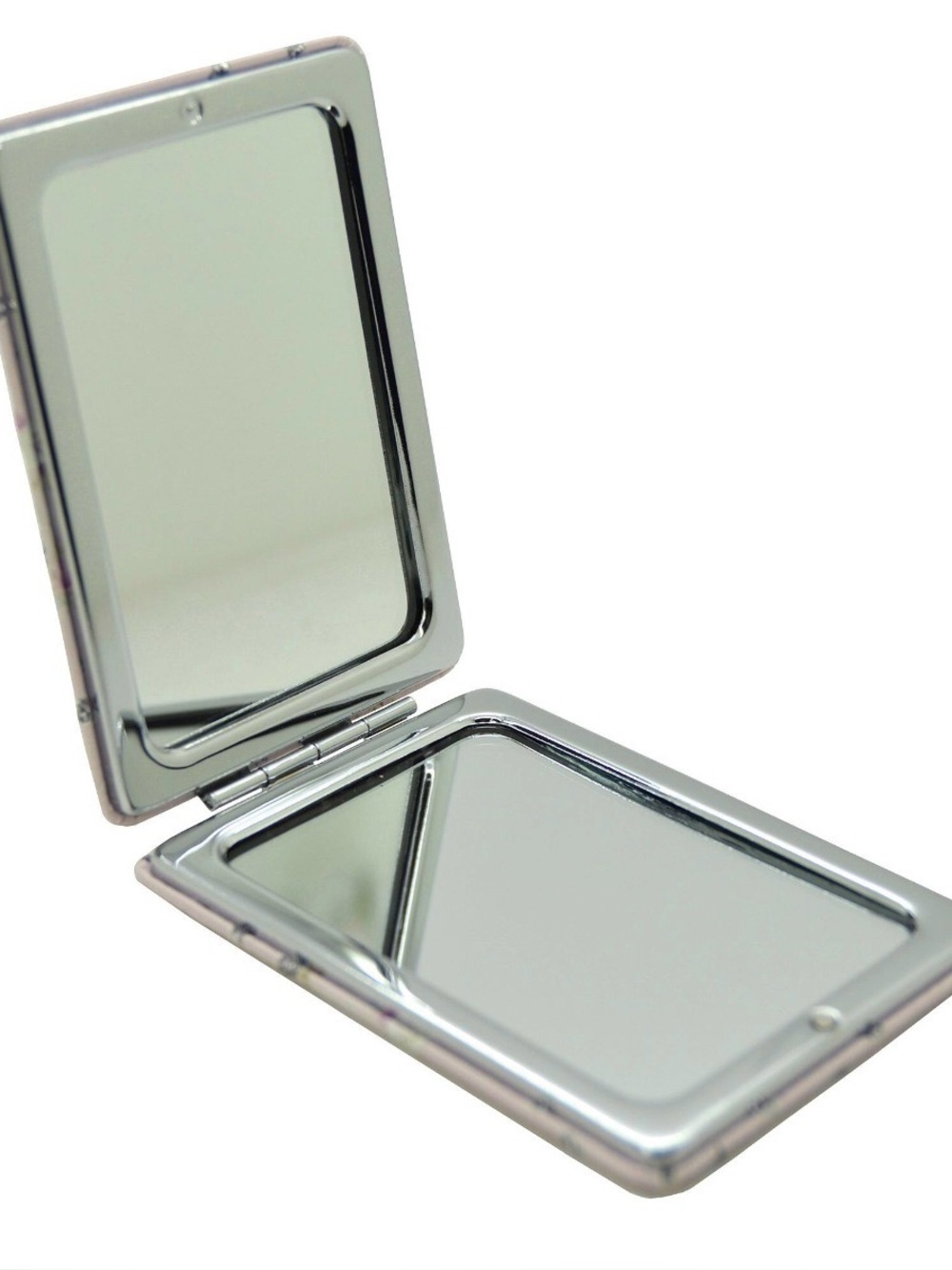 Rectangular Butterfly-Patterned Compact Mirror (1 mirror) - Picture 2 of 7
